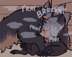 ambiguous_gender anthro bodily_fluids canid canine canis dipstick_tail domestic_dog drooling duo fart fart_cloud fart_fetish fart_sniffing farting_on_another farting_on_face feral fur hair hi_res kibblekritterz korwin mammal markings molosser mountain_dog nude open_mouth saint_bernard saliva size_difference sniffing tail tail_markings