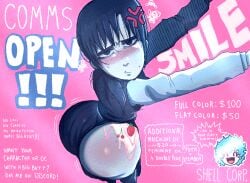 ass blush chainsaw_man commission flustered_female huge_ass mitaka_asa oc theodyss