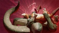 16:9 animal_genitalia animal_penis anthro balls big_dom_small_sub big_penis blush bodily_fluids canid canine canine_genitalia canine_penis clothing crocodile crocodilian cum cum_in_ass cum_inside cum_while_penetrated cumshot dominant duo ejaculation fox full_nelson full_nelson_(legs_held) fur genital_fluids genitals hat hat_only headgear headgear_only headwear headwear_only hi_res humanoid_genitalia humanoid_penis interspecies legs_back male male/male male_penetrated male_penetrating male_penetrating_male mammal mickey_the_retriever mostly_nude muscular muscular_anthro muscular_male orange_body orange_fur penetration penis reptile scalie sex sharp_teeth size_difference smaller_penetrated tail teeth thick_tail widescreen