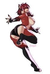 1girls angellumen anthro bare_breasts bare_legs bare_thighs barefoot big_ass big_breasts commission feet female furaffinity furry looking_at_viewer pornstar_body red_panda tagme vivian_red