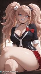 1girls ai_generated bare_legs bare_thighs big_breasts blonde_hair blue_eyes breasts clothed clothed_female crossed_legs curvy curvy_body curvy_female danganronpa dreamyan_ai enoshima_junko female female_focus female_only hi_res high_quality high_resolution highres junko_enoshima large_breasts long_hair looking_at_viewer miniskirt pink_hair school_uniform seductive seductive_eyes seductive_look seductive_mouth seductive_pose seductive_smile sitting smile smiling solo solo_female solo_focus thick_ass thick_thighs thighs twintails uncensored