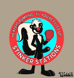 3_toes advertisement anthro arm_tuft balls bent_arm big_balls big_feet big_tail black_body black_eyes black_fur boxing boxing_gloves boxing_gloves_only brand brand_parody challenge chest_tuft circle_background clothing confident ear_tuft english_description english_text erection facial_tuft feet fighting_pose flat_colors foreskin full-length_portrait fur gas_station gasoline genitals gesture gesturing_at_viewer glans gloves gloves_only grin half-closed_eyes hand_behind_back handwear handwear_only head_tuft hi_res humor intimidation long_body looking_at_viewer male mammal markings mephitid modelling mostly_nude mostly_nude_anthro multicolored_body multicolored_fur narrow_hips narrowed_eyes nude open_mouth parody penis pie_cut_eyes pink_glans plantigrade playful playful_face polecat_pete portrait pose posing_for_picture posing_nude ready_to_fight red_circle red_clothing red_gloves red_handwear red_nose retro rubberhose rubberhose_animation shoulder_tuft sign sign_graphic simple_background skunk skunk_tail slim slim_anthro slim_male small_waist smile smiling_at_viewer smirk smirking_at_viewer solo sport standing stinker_stores store_sign tail tan_background text threatening threatening_viewer toes toony toony_expression toony_eyes tuft tufted_fur two_tone_body two_tone_fur unretracted_foreskin vintage welden_(artist) white_body white_fur