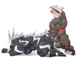 abs absurd_res all_fours anal anal_orgasm anal_sex anthro ass balls barazoku big_balls big_muscles big_pecs big_penis black_body blush blush_lines bodily_fluids brown_body claws clenched_teeth closed_eyes cum cum_in_ass cum_inside cum_on_balls cum_on_belly cum_on_body cum_on_butt cum_on_ground cum_on_penis cum_on_self cum_while_penetrated doggy_style duo ejaculation emanata erect_nipples excadrill feet from_behind_position generation_5_pokemon genital_fluids genitals glans hand_on_butt hands-free hi_res huge_cock humanoid_feet humanoid_hands maldu male male/male mane messy muscular muscular_anthro muscular_male nintendo nipples nude nude_anthro nude_male open_mouth orgasm pecs penetration penile penile_penetration penis penis_in_ass plantigrade pokemon pokemon_(species) sex simple_background snout sweat teeth vein veiny_penis white_background yellow_emanata zebstrika