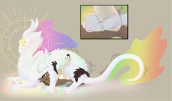 4_arms 4_ears 6_limbs absurd_res andromorph angel anthro big_clitoris brown_body brown_fur cervical_penetration cian_(crested_stag) clitoris cloven_hooves crested_stag deer demon dewclaw_hooves dipstick_tail duo feathers feral fionn_(crested_stag) fur genitals gloves_(marking) green_eyes hair halo hi_res hooves intersex intersex/intersex intersex_(lore) mammal mane mane_hair markings multi_arm multi_ear multi_eye multi_limb multicolored_mane naked_wings no_pupils orgasm penetration penis prehensile_penis rainbow_mane sex shaded size_difference tail tail_markings tan_body tan_fur teratophilia trans_(lore) trans_man_(lore) tremble_spikes vaginal_penetration white_body white_feathers yellow_eyes