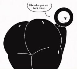 1boy alan_becker animated animation_vs_animator ass ass_focus big_ass big_butt black_body black_eyes chunkylous chunkylous_(artist) circle_head gif looking_at_viewer looking_back male male_only outlines shaking_ass solo solo_male stickman tagme text text_bubble the_chosen_one_(animator_vs_animation) thick thick_ass thick_thighs toony twerking white_background wide_hips