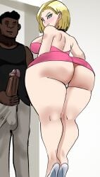 about_to_have_sex android_18 ass_hanging_out ass_hanging_out_of_skirt ass_too_big barely_contained barely_contained_ass barely_fits blackedpawg18 blonde_hair blue_eyes cuckold dark-skinned_male dragon_ball dragon_ball_super dragon_ball_z dress huge_ass huge_cock imminent_wardrobe_malfunction interracial microskirt netorare ntr short_hair skimpy_clothes tight_dress tight_fit too_tight undersized_clothes undersized_clothing