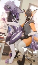 3d_(artwork) absurd_res anal anal_orgasm anal_sex anthro anthro_on_anthro anthro_penetrated anthro_penetrating anthro_penetrating_anthro ass blender_(artwork) bodily_fluids cum cum_in_ass cum_in_mouth cum_inside cum_on_face cum_while_penetrated cumming_while_penetrating digital_media_(artwork) duo ejaculation erection fur genital_fluids genitals hands-free hi_res knot knotted_penis lill_esp lill_espion looking_pleasured male male/male male_penetrated male_penetrating multicolored_body multicolored_fur nardoragon open_mouth orgasm penetration penis rexouium sex simultaneous_orgasms