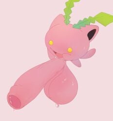 2026 4chan_anon balls beady_eyes big_balls big_penis black_inner_ear blush blush_lines bodily_fluids digital_drawing_(artwork) digital_media_(artwork) elemental_creature featureless_feet featureless_hands feet flora_fauna foreskin full-length_portrait generation_2_pokemon genital_fluids genitals glans glistening glistening_eyes glistening_genitalia glistening_glans glistening_penis half-erect hi_res high-angle_view hoppip huge_balls huge_cock humanoid_genitalia humanoid_penis hyper hyper_balls hyper_genitalia hyper_penis leaf male male_only monotone_body nintendo noseless open_mouth open_smile partially_retracted_foreskin penis pink_body pink_ears pink_glans pink_tail plant pokemon pokemon_(species) portrait precum simple_background simple_eyes smile solo sweat sweatdrop tail tongue unknown_artist vein veiny_penis waddling_head yellow_eyes