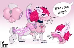 amputee bondage bound cage chastity_cage chastity_device clothing costume deep_throat deepthroat_gag disability drone feral fursuit gag gagged hi_res latex limb machine mecha mechanical_arm null oral oral_penetration penetration petplay plug portal portal_ring prosthetic puppyplay quad quadruped quadsuit ring robot roleplay rubberjett