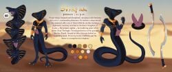 2_penises angry animal_genitalia animal_penis anthro apode cloaca cobra confident desert draconcopode egyptian flirting genital_slit genitals gold_accessory happy hemipenes hi_res jewelry khopesh legless male melee_weapon model_sheet multi_genitalia multi_penis naga owl_light penis prince reptile royalty sad scalie serpentine snake solo sword weapon