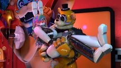 blush bodily_fluids cum digit_ring female five_nights_at_freddy's five_nights_at_freddy's:_security_breach genital_fluids genitals glamrock_freddy hair hi_res jewelry male male/female married_couple multicolored_hair penis rainbow_hair ring scott_cawthon scottgames steel_wool_studios valeferry_official wedding wedding_ring