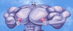 absurd_res anthro big_muscles big_pecs canid canine canis fur hi_res huge_muscles huge_pecs hyper hyper_muscles hyper_pecs macro male mammal mariamame mihoyo muscular muscular_anthro muscular_male nipple_fetish nipple_play nipples pecs pecs_touching sleeping solo sound_effects von_lycaon vowelless vowelless_sound_effect white_body white_fur wolf zenless_zone_zero zzz