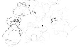 anal ass big_butt big_ears big_penis bodily_fluids clothing cum cum_in_ass cum_inside cum_on_butt ear_piercing ear_ring eyebrows fingering footwear freckles genital_fluids genitals ghost ghost_tail goomba goombella hair hi_res huge_butt humanoid_genitalia humanoid_penis inspectormcpig lips long_tail madame_flurrie mammal mario_and_luigi_(series) mario_bros markings mole_(marking) mole_on_butt monochrome mouse mouse_tail ms._mowz murid murine nintendo one_eye_closed paper_mario penis piercing pulling_hair rear_view ring_piercing rodent shoes short_hair simple_eyes simple_face snout sphere_creature spirit star star_sprite starlow tail thick_lips thin_tail touching_hair waddling_head wink