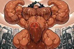 ai_generated bara civitai hyper hyper_muscles hyper_penis male male_only mauga maugaloa_malosi muscular muscular_male overwatch
