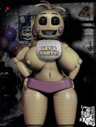 3d accurate_art_style animatronic big_breasts big_thighs busty deviantart edit five_nights_at_freddy's five_nights_at_freddy's_2 fnaf looking_at_viewer recording_video screenshot_edit security_camera solo toy_chica_(fnaf)