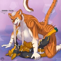 2026 absurd_res anal anal_sex anthro ass balls big_breasts big_penis bodily_fluids braided_hair breasts canid canine canis cum cum_drip cum_in_ass cum_in_mouth cum_inside digital_drawing_(artwork) digital_media_(artwork) dragon dripping duo ejaculation erection felid feline felis fingers from_front_position fur genital_fluids genitals guispe_opockjha gynomorph gynomorph/male hair hi_res huge_cock hybrid hyper hyper_genitalia hyper_penis inflation intersex intersex/male lying male mammal mating_press missionary_position mythological_creature mythological_scalie mythology nipples nude on_back pantherine penetration penile penis reptile scalie sex shaded signature simple_background size_difference smile stomach_bulge tail text tiger tongue wolf