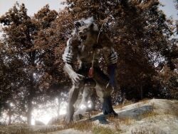 3d_(artwork) afternoon anthro aroused blender_(artwork) blender_cycles_(artwork) bodily_fluids canid canine claws cum cum_inside cum_spill digital_media_(artwork) duo ejaculation erection foirgairwolf genital_fluids genitals hi_res howl male male/male mammal mythological_canine mythological_creature mythology orgasm penis sex tail werecanid werecanine werecreature werewolf wet