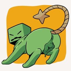 1:1 all_fours animal_genitalia animal_vulva anus ass bodily_fluids canine_genitalia canine_vulva closed_eyes creeper_(minecraft) eyes_always_closed female feral feralized fuse genital_fluids genitals green_body konen looking_at_viewer looking_back microsoft minecraft mojang presenting presenting_anus presenting_hindquarters presenting_vulva shaded solo squish vaginal_fluids vulva xbox_game_studios