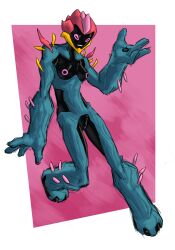 4_fingers absurd_res alien areola ben_10 big_hands black_body black_skin breasts cartoon_network elemental_creature fan_character feet female fingers flora_fauna genitals green_body hi_res lumen_fox methanosian nipples noseless not_furry open_mouth petals petals_(lumen_fox) pink_eyes plant simple_background smile solo unusual_anatomy unusual_nipples vulva