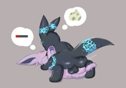 balls bodily_fluids duo eeveelution espeon feral generation_2_pokemon genitals heardnoevil kissing male male/male nintendo poison pokemon pokemon_(species) shiny_pokemon sweat umbreon