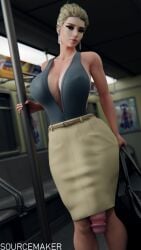 1futa 3d 3d_(artwork) angela_ziegler artist_name artist_request big_breasts big_penis blonde_hair casual_clothes clothed earrings futa_only futanari giant_breasts giant_penis hidden_penis huge_breasts huge_cock mercy mercy_(overwatch) overwatch penis_poking_out solo tagme_(artist)