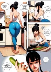 2024 ass chichi comic dragon_ball hi_res high_resolution highres milf mozartav shounen_jump yoga_pants