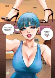 2024 bulma_briefs cleavage dragon_ball feet hi_res high_heels high_resolution highres mozartav shounen_jump