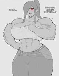 abs erza_scarlet fairy_tail huge_breasts muscle_growth muscular_female zeph505