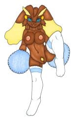 3_toes accessory alpha_channel alternate_species anthro big_breasts black_nose black_sclera blue_eyes blush breasts brown_body brown_fur brown_hair buckteeth clothed clothing dawn_(pokemon) digitigrade erect_nipples eyebrows feet female footwear footwear_only front_view fur generation_4_pokemon genitals hair hair_accessory hairclip huge_breasts ivanks lagomorph long_ears long_eyebrows long_socks looking_at_viewer lopunny mammal medium_hair mostly_nude navel nintendo nipples on_one_leg pokemon pokemon_(species) pom_poms pose pubes pupils pussy simple_background smile socks socks_only solo spread_legs spreading standing tan_body tan_fur teeth thick_thighs toes topless transparent_background white_clothing white_footwear white_socks