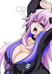 adult_neptune clothed huge_breasts neptune neptunia_(series) pink_hair