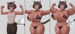 abs dark-skinned_female huge_breasts muscle_growth muscular_female zeph505