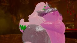 anthro bbw big_areola big_ass big_belly big_breasts big_butt big_nipples cave clothed clothing fat fat_ass fat_belly fat_butt fat_female fat_woman goodra gooey_goober_(reptilligator) huge_ass huge_belly huge_breasts huge_butt huge_thighs obese obese_female overweight overweight_anthro overweight_female ssbbw standing tagme tail transparent_clothing underboob vrchat vrchat_avatar water wet wet_clothes