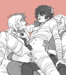 1cuntboy 2doms1sub 2males 3boys 3some alternate_version_available artist_signature bandage bandaged_chest bandaged_leg bandaged_legs bandages bottom_dazai bsd bungo_stray_dogs bungou_stray_dogs chuuya_nakahara clitoris clitoris_peek cuntboy cuntboy/male cuntboysub dazai_osamu fingering fingering_partner fingering_pussy fingers fingers_in_pussy fingers_on_pussy hand_on_hip hand_on_leg hand_on_thigh hand_on_waist long_hair long_hair_male male male/male/male male_only maledom males_only nakahara_chuuya osamu_dazai pink_background short_hair short_hair_male sigma_(bungo_stray_dogs) sigzai skinny skinny_male smile smiling soukoku submissive submissive_cuntboy submissive_male sweat sweatdrop sweating sweaty threesome uncensored uncensored_pussy uncensored_vagina uncensored_version variant variant_set