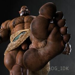 bara barazoku feet feet_up foot_focus garrosh_hellscream male male_only orc thegreenfoot