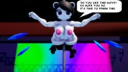 anthro big_breasts comic comic_page dialogue english english_text female female_protagonist freedom_planet freedom_planet_2 neera_li no_panties panda pole sahanovazamat topless video_games