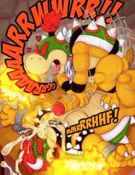 absurd_res anal anal_sex balls bowser bowser_jr. closed_eyes cock_ring comic cum cumshot duo ejaculation erection father father_and_son fire fire_breathing heart hi_res humanoid_penis incest koopa long_penis male mario_(series) masturbation nintendo orgasm parent penetration penis puggy scalie sex son spiked_armlet spiked_collar spiked_shell super_mario_bros. tongue tongue_out video_games yaoi