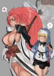 1boy 1femboy 1girls 2d age_difference androgynous anger_vein angry annoyed ass ass_grab assertive baiken balls big_ass big_balls big_breasts big_penis bike_shorts blonde_hair blue_eyes blush breasts bridget bulge bulge_through_clothing cicada_(nnakqr5n6q9p2ht) cleavage clothed clothed_female clothed_male clothing colored crossdressing dripping dripping_pussy dubious_consent duo erection erection_under_clothes eyepatch facial_markings facial_scar facial_tattoo femboy femboydom femsub fingerless_gloves grin groping groping_ass groping_from_behind groping_through_clothes guilty_gear guilty_gear_strive habit heart heart-shaped_pupils highres human human_only hung_trap imminent_sex jacket large_breasts large_penis larger_female light-skinned_female light-skinned_femboy light-skinned_male long_hair no_background nun's_habit older_female otoko_no_ko penis red_eyes red_hair scar size_difference small_dom_big_sub smaller_male sweat sweatdrop sword tattoo tomboy trap tucked_penis wet wet_pussy younger_male