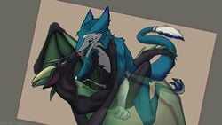 2017 anthro cum dragon erection hi_res kissing linuell male sergla sex simple_background wings yaoi