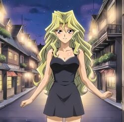 ai_generated anime anime_style blonde_hair breasts breasts mai_valentine non-nude stable_diffusion yu-gi-oh! yu-gi-oh!