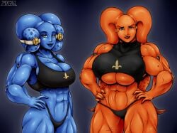 2girls abs adepta_sororitas crossover female female_only huge_breasts imperium_of_man mother_and_daughter muscular_female romman08 sister_of_battle star_wars twi'lek warhammer_(franchise) warhammer_40k