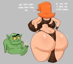 clash_(series) erection flavorcream goblin huge_ass huge_breasts leather_clothing valkyrie_(clash_of_clans) wide_hips