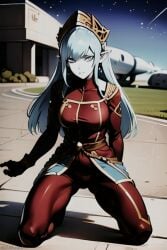 aeos agios ai_generated aios aiosu blue_body blue_eyes blue_hair dragon_ball dragon_ball_heroes goddess kaioshin_angel ladyaeos large_breasts perfect_body pointy_ears super_dragon_ball_heroes supreme_kai_of_time time_power_unleashed_form time_power_unleashed_form_(dragon_ball)