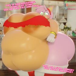 1girls 3d_(artwork) amy_rose bbw big_areola big_ass big_belly big_breasts blush boots bra bracelet brown_nipples dialogue dinopony fat_ass female furry gloves hairband huge_ass huge_breasts sega sonic_(series) thigh_boots torn_clothes