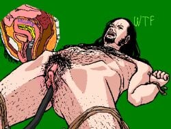 andromorph balloon belly_inflation black_eyes black_teeth cervical_insertion cuntboy dreadlocks forced hairy hose_in_pussy inflation intersex jdevil jonathan_davis long_hair object_insertion on_floor outraged restrained sagittal_plane tied_up vaginal_insertion x-ray