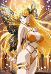 1girls adult_swim alluring big_breasts bishoujo_senshi_sailor_moon bishoujo_senshi_sailor_moon_r bishoujo_senshi_sailor_moon_r_the_movie bishoujo_senshi_sailor_moon_s bishoujo_senshi_sailor_moon_s_the_movie bishoujo_senshi_sailor_moon_supers bishoujo_senshi_sailor_moon_supers_the_movie blonde_hair blue_eyes bondage breasts butterfly_wings chained_up chains crying cute female forced gold_chain gold_chains gold_lingerie minako_aino orange_and_gold_lingerie sailor_venus setsuna_studio sex_slave shackled tears toei_animation toonami