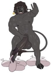 2024 5_fingers abs anthro balls big_balls big_penis black_body black_nipples bovid bovine brown_hair bull_(giegues) cattle cloven_hooves colored condom curly_hair digital_drawing_(artwork) digital_media_(artwork) ear_piercing ear_tag ejaculation eyebrows filled_condom fingers front_view full-length_portrait genitals glans hair hand_on_penis hi_res hooves humanoid_genitalia humanoid_penis inkgoat looking_at_viewer male male_anthro mammal masturbation muscular muscular_anthro muscular_male nipples nude nude_anthro nude_male one_eye_closed open_mouth orgasm penis piercing portrait sexual_barrier_device shaded simple_background solo standing tail tail_tuft teeth tuft unguligrade vein veiny_penis white_background