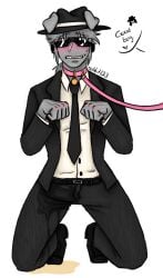 chance_(forsaken) collar forsaken_(roblox) leash leash_and_collar mafioso_(forsaken) male peeing peeing_on_floor peeing_self praise praising puppyplay soaked soaked_clothes urinating_male urination urine watersports wet_clothes wet_clothing