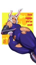 athletic athletic_female big_ass bunny_ears bunny_girl bunny_tail dat_ass female huge_ass joylewds mirko miruko my_hero_academia rumi_usagiyama