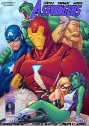 assvengers black_widow_(marvel) captain_america carol_danvers hulk iron_man janet_van_dyne jennifer_walters jessica_drew jkr jkrcomix marvel marvel_comics ms._marvel ms._marvel_(carol_danvers) natasha_romanoff she-hulk she_hulk spider-woman spider-woman_(jessica_drew) steve_rogers tagme thor_(marvel) tony_stark wasp_(marvel)
