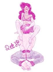 2020 2020s bra chad_steven dominant_female indian_female muscular muscular_male no_visible_genitalia pink_steven simple_background steven_quartz_universe steven_universe steven_universe_future stevonnie submissive_male tagme tagme_(artist) tied tied_hands twitter white_background